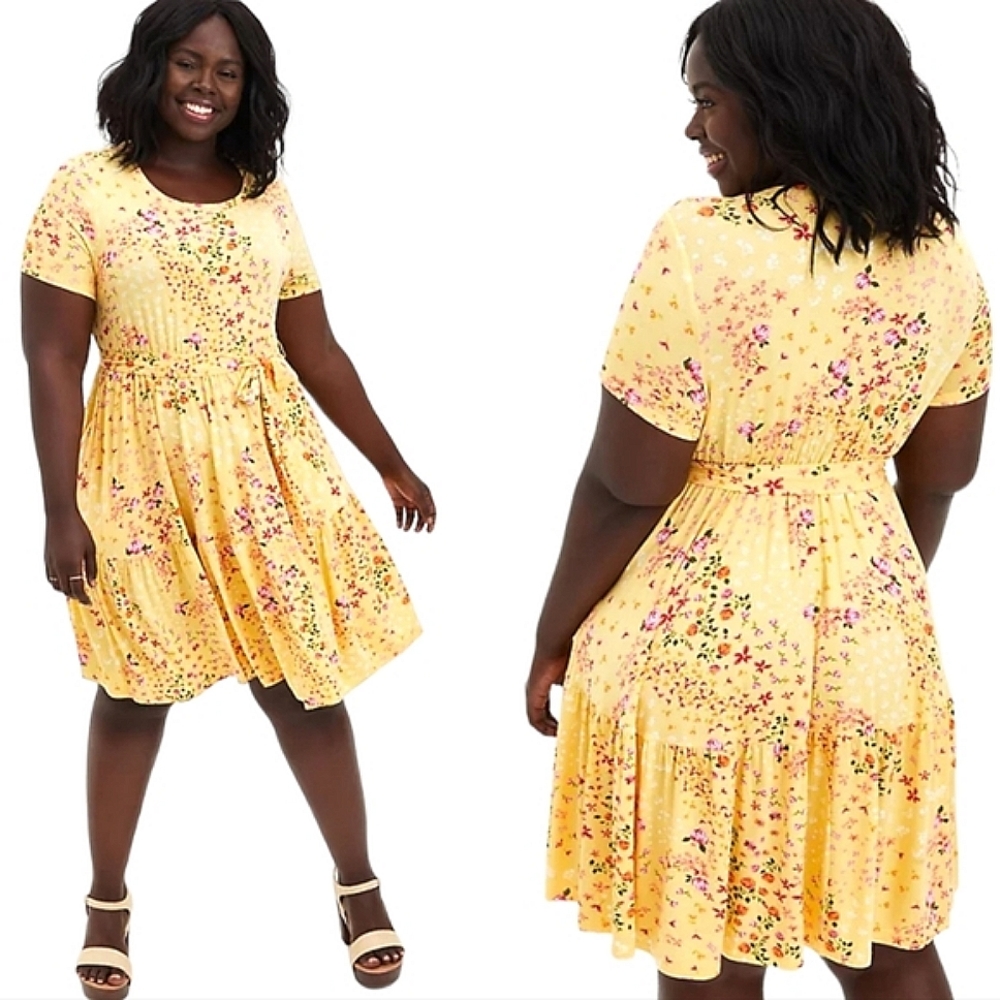 Torrid Mini Super Soft Tiered Skater Dress